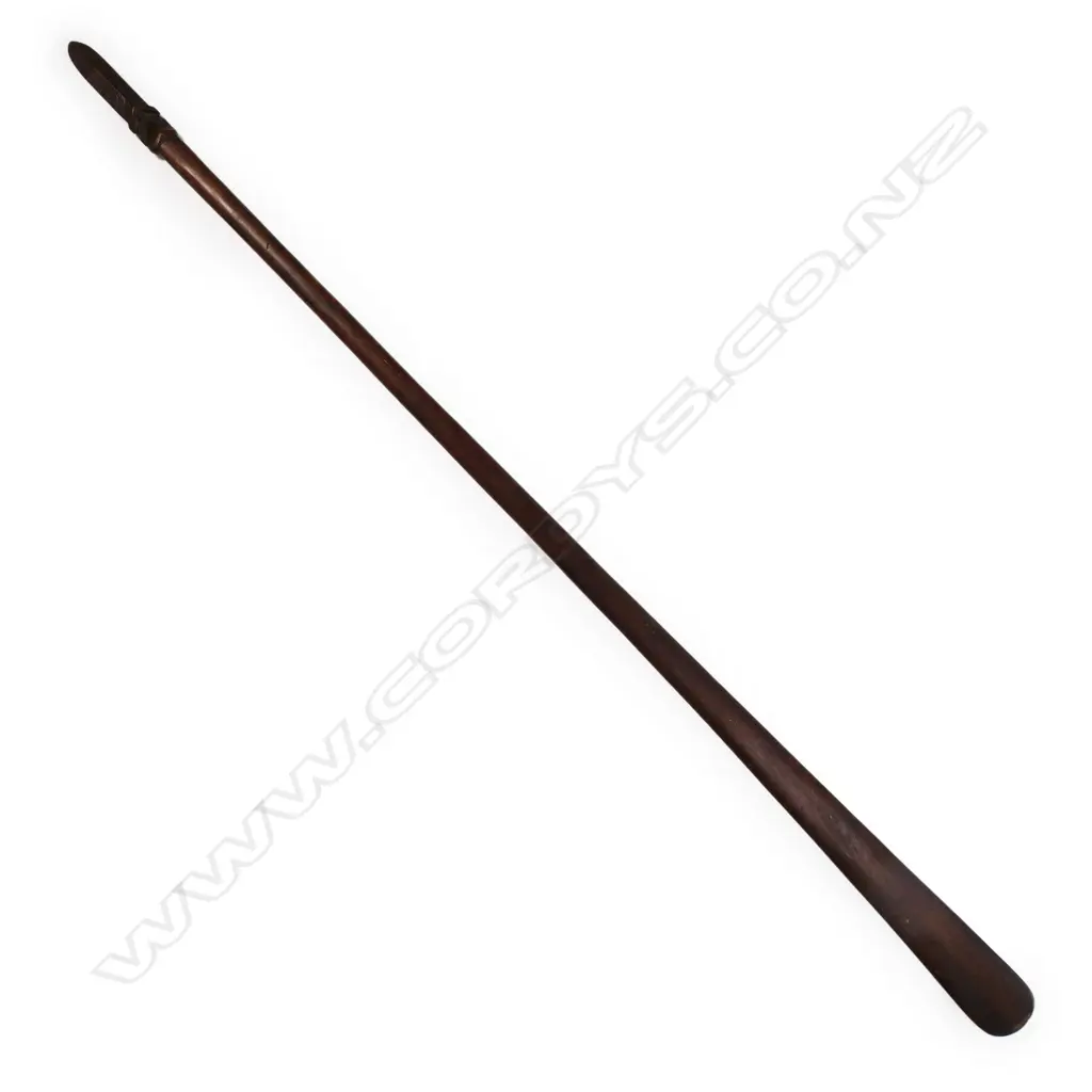 A 19thC Māori carved wooden taiaha, Image 1++